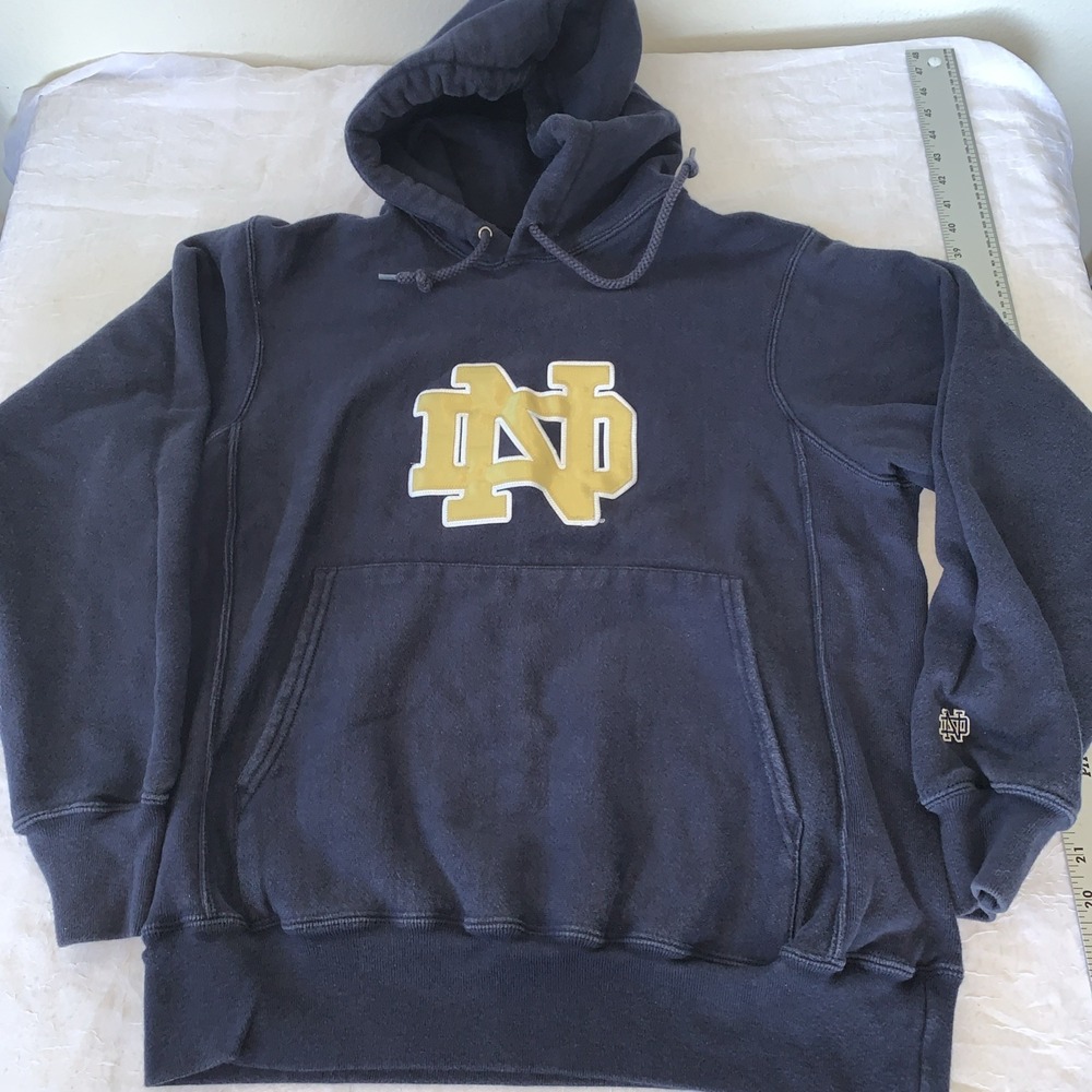 VINTAGE‎ SEWN NOTRE DAME HAMMES BOOKSTORE SWEATSHIRT Hoodie Small Pullover